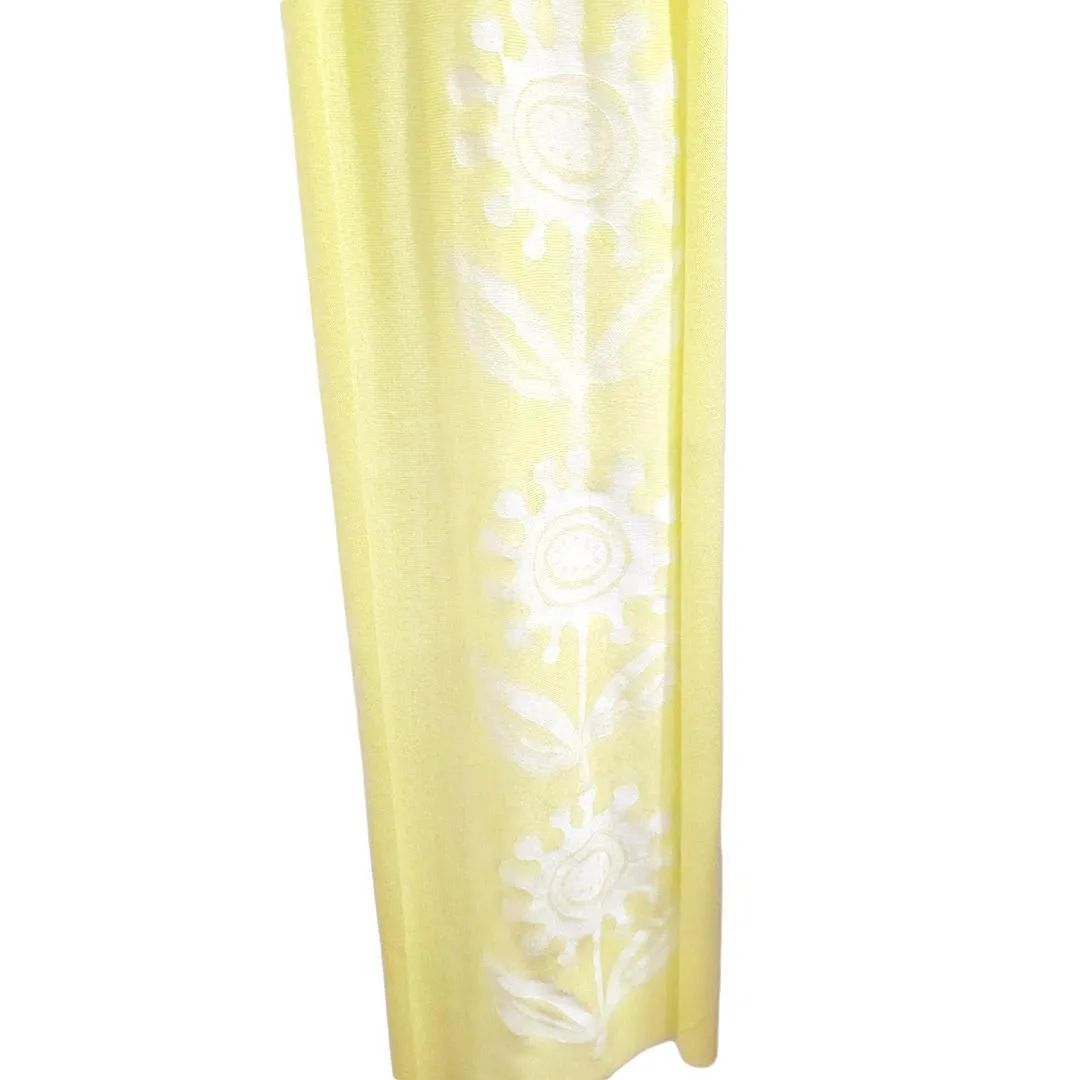 (20% Off) Scarf Slim - Lemon Yellow (White Ink) by Windsparrow Studio