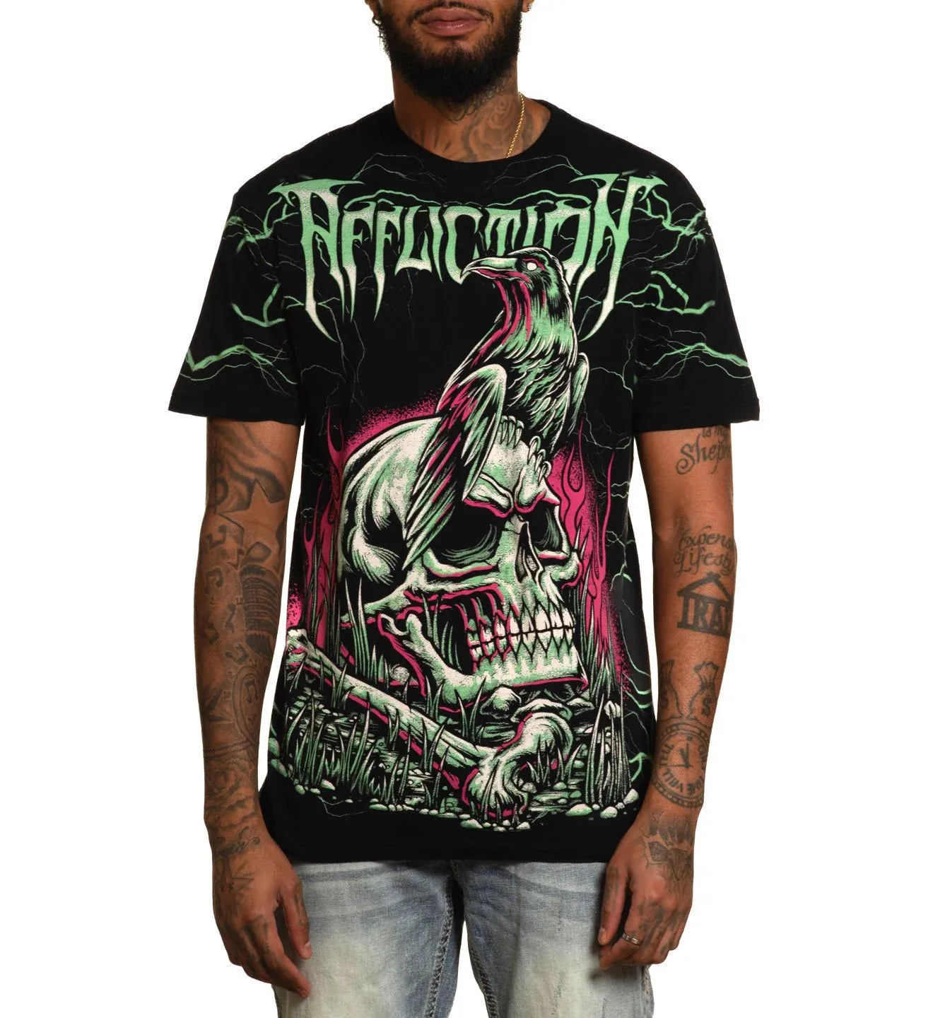 AFFLICTION Ghost Image Graphic T-Shirt