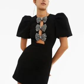 Ailia Bow Embellished Cocktail Dress