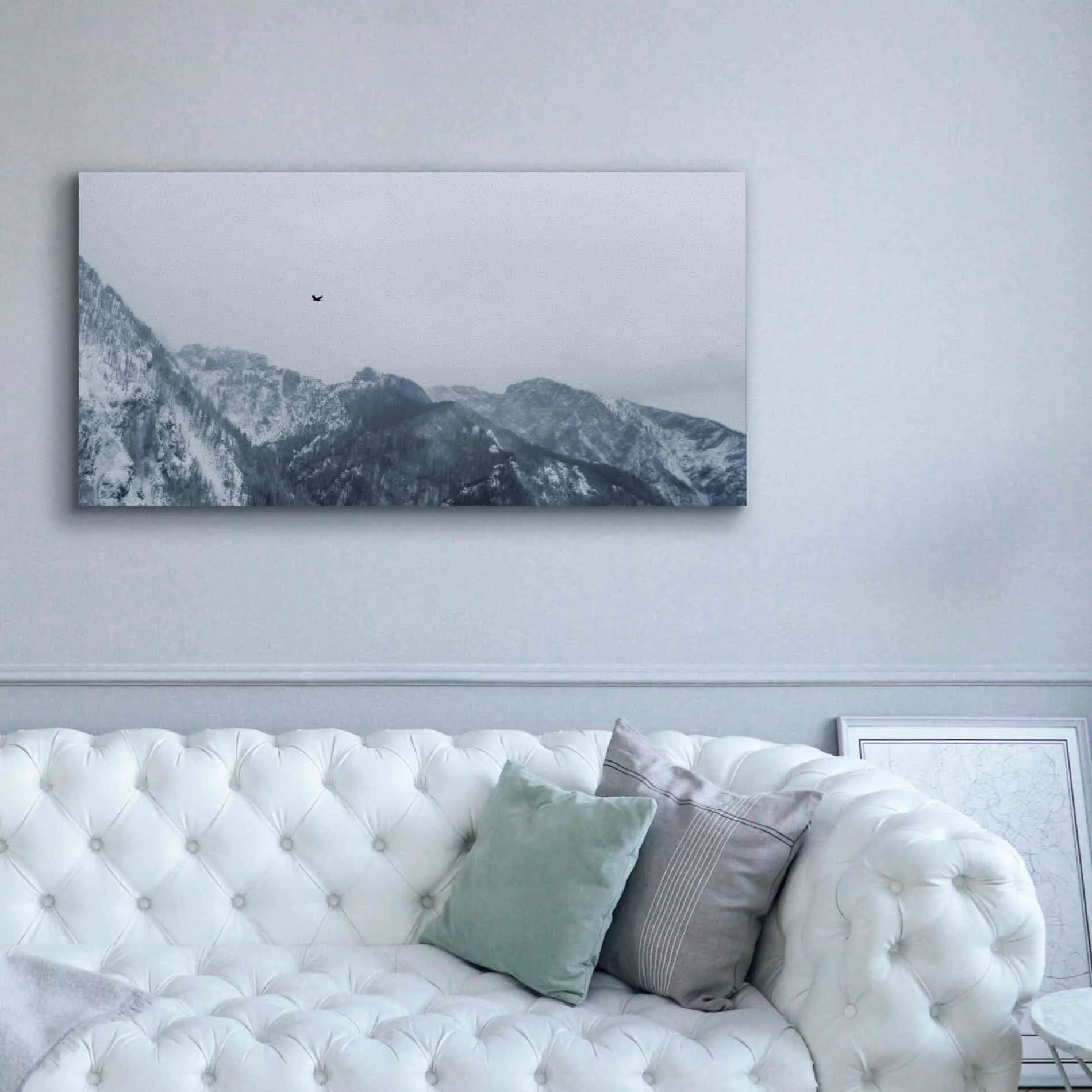 'Alpine Winter Bird' by Epic Portfolio, Giclee Canvas Wall Art