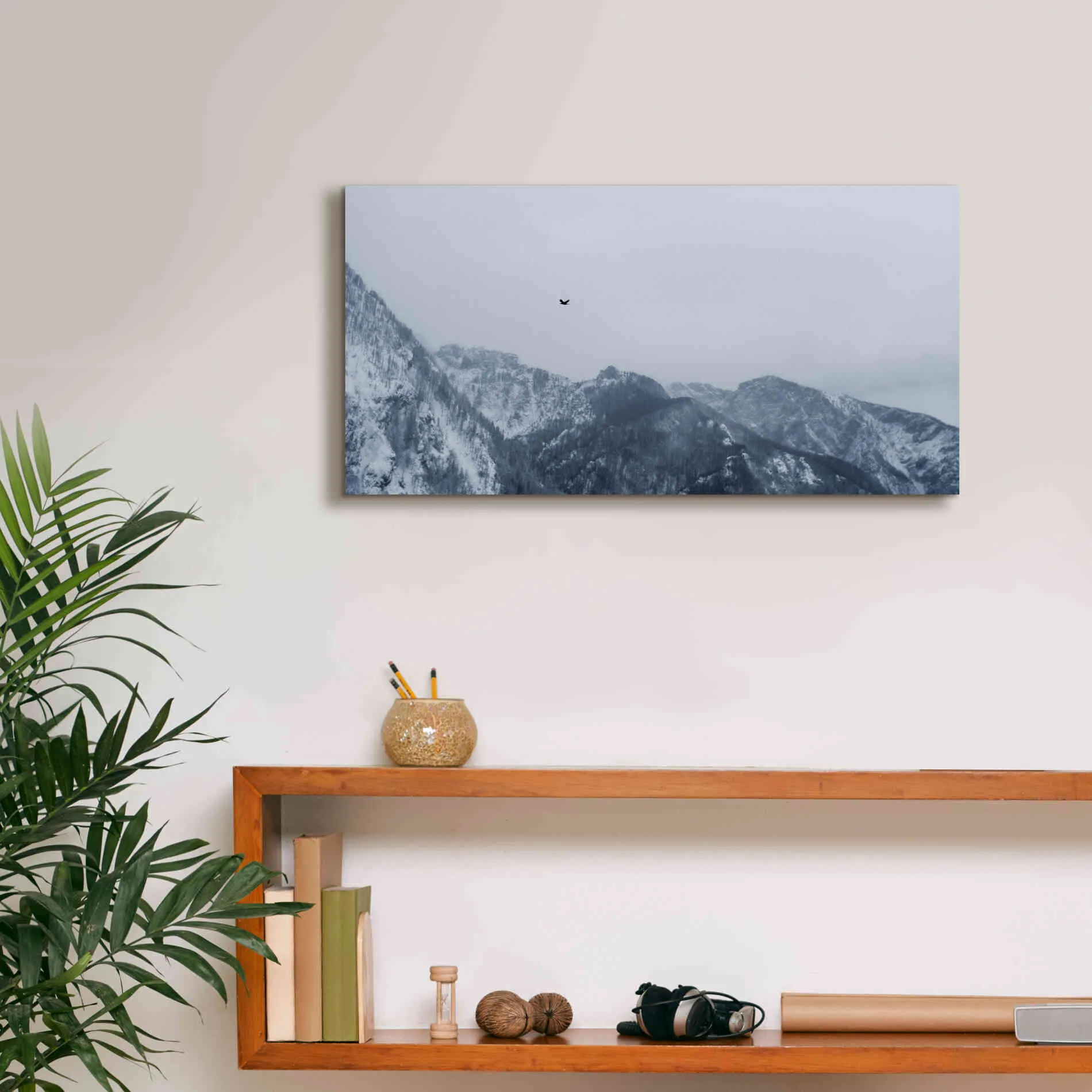 'Alpine Winter Bird' by Epic Portfolio, Giclee Canvas Wall Art