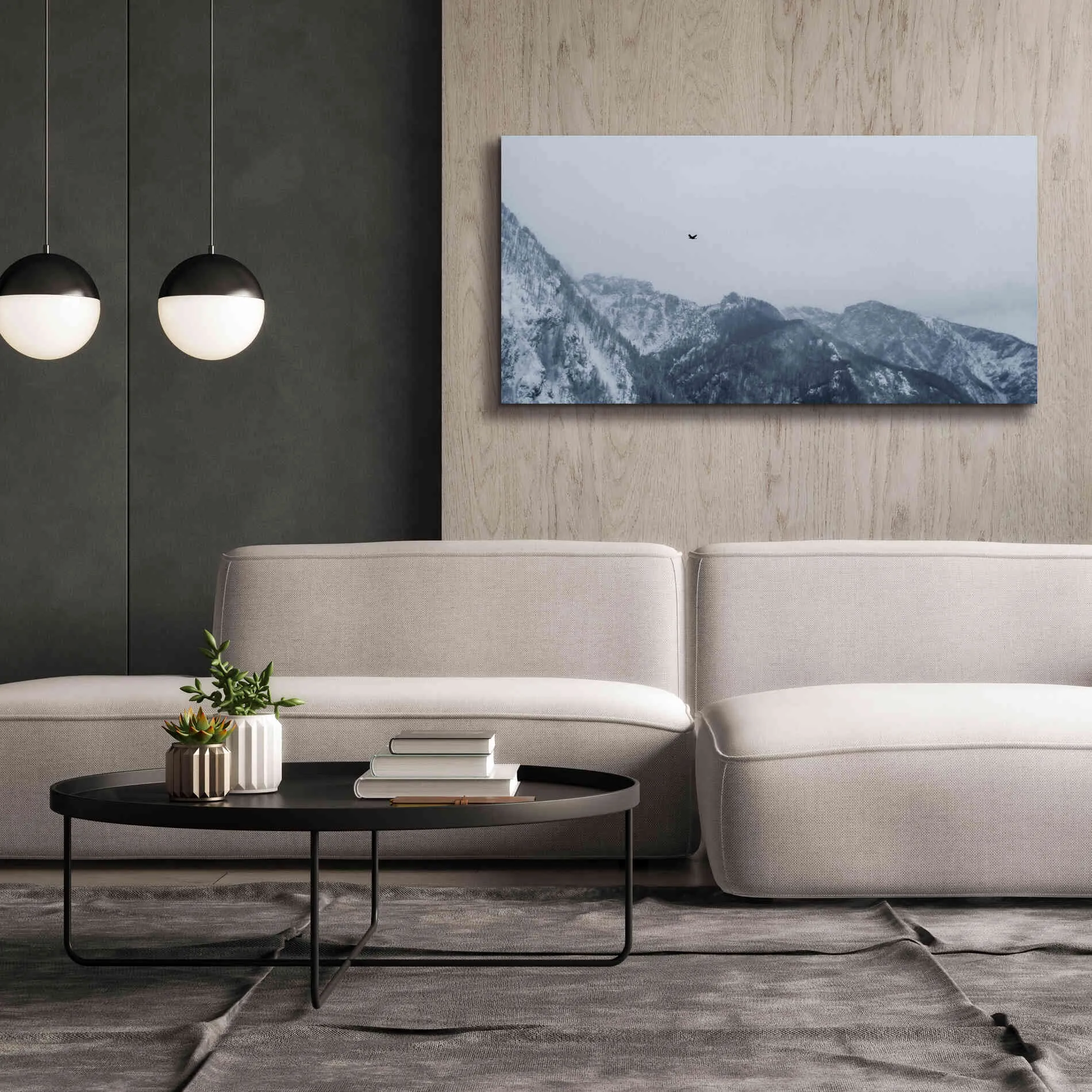 'Alpine Winter Bird' by Epic Portfolio, Giclee Canvas Wall Art