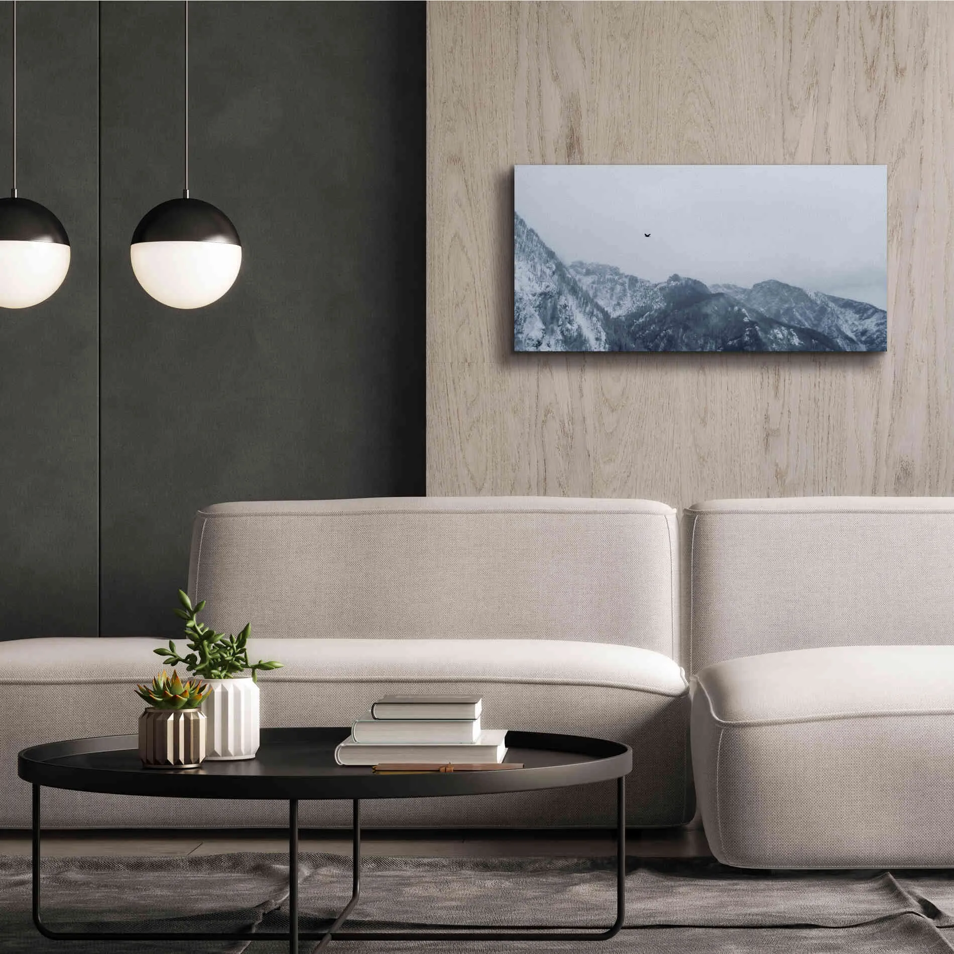 'Alpine Winter Bird' by Epic Portfolio, Giclee Canvas Wall Art