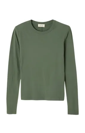 American Vintage Gamipy Long Sleeve Tee in Turtle Green