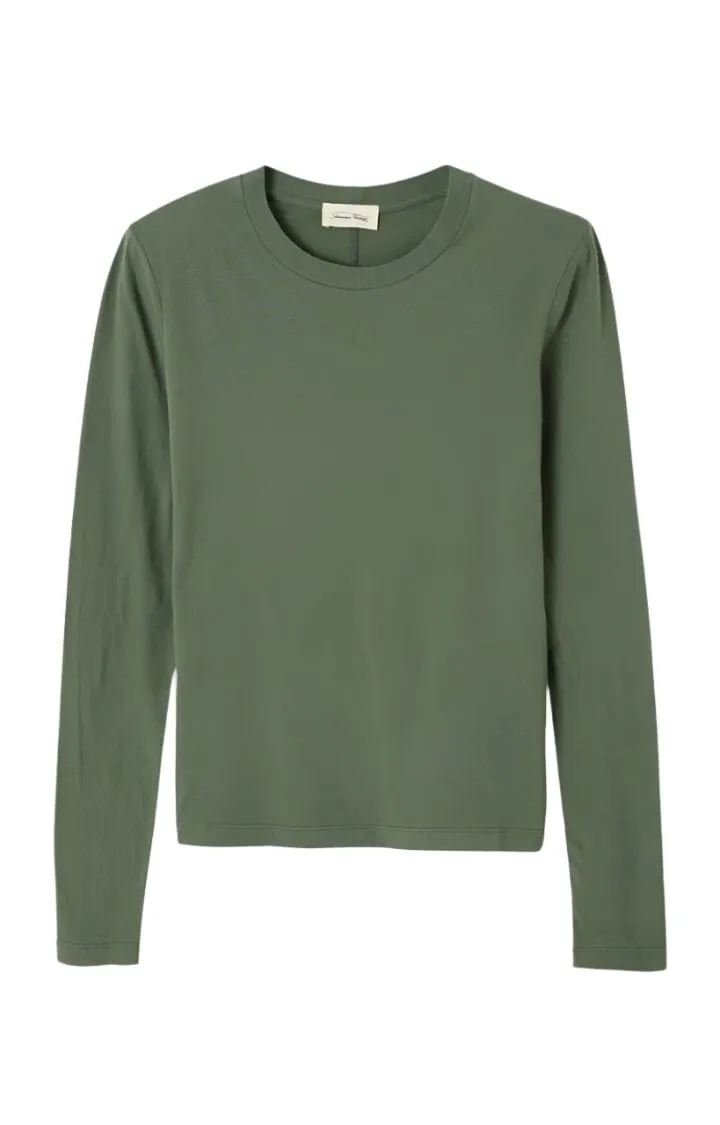 American Vintage Gamipy Long Sleeve Tee in Turtle Green