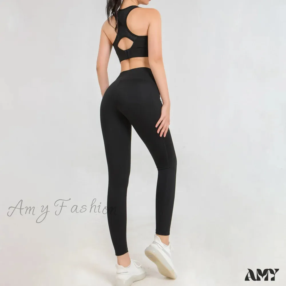 Amy Fashion - Workout Yoga Pants Sport Running Tights