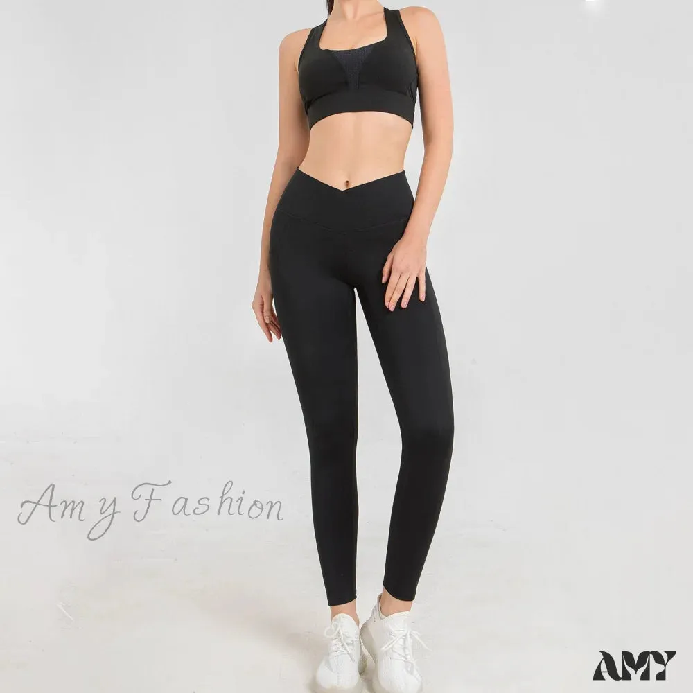 Amy Fashion - Workout Yoga Pants Sport Running Tights