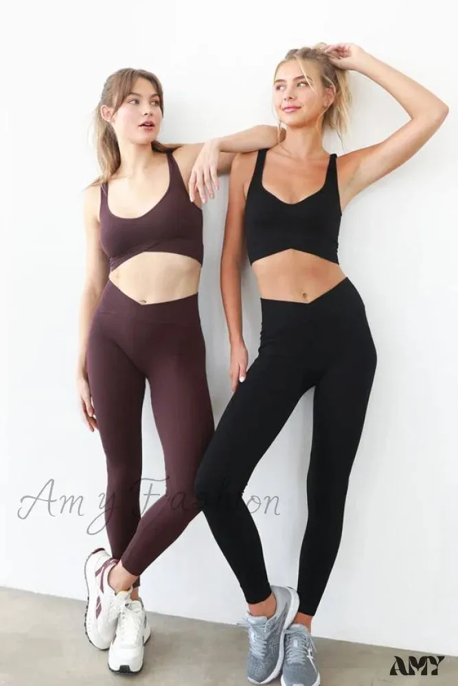 Amy Fashion - Workout Yoga Pants Sport Running Tights