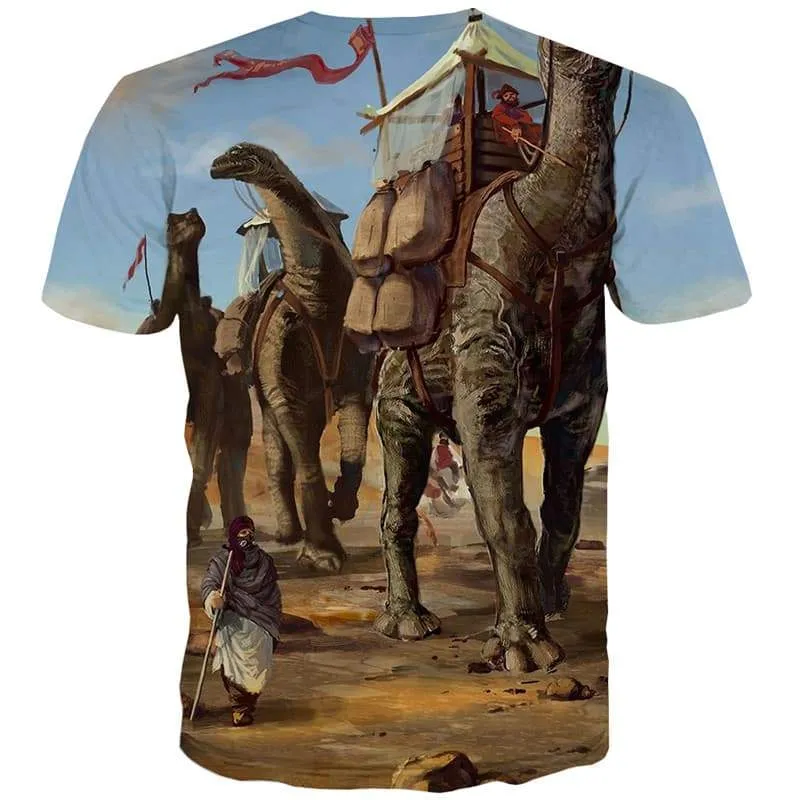 Animal T-shirt Men Dinosaur T-shirts Graphic Hilarious Tshirts Novelty Cartoon Shirt Print Harajuku Tshirt Printed