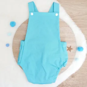 AQUA BLUE Baby Romper, Size 0