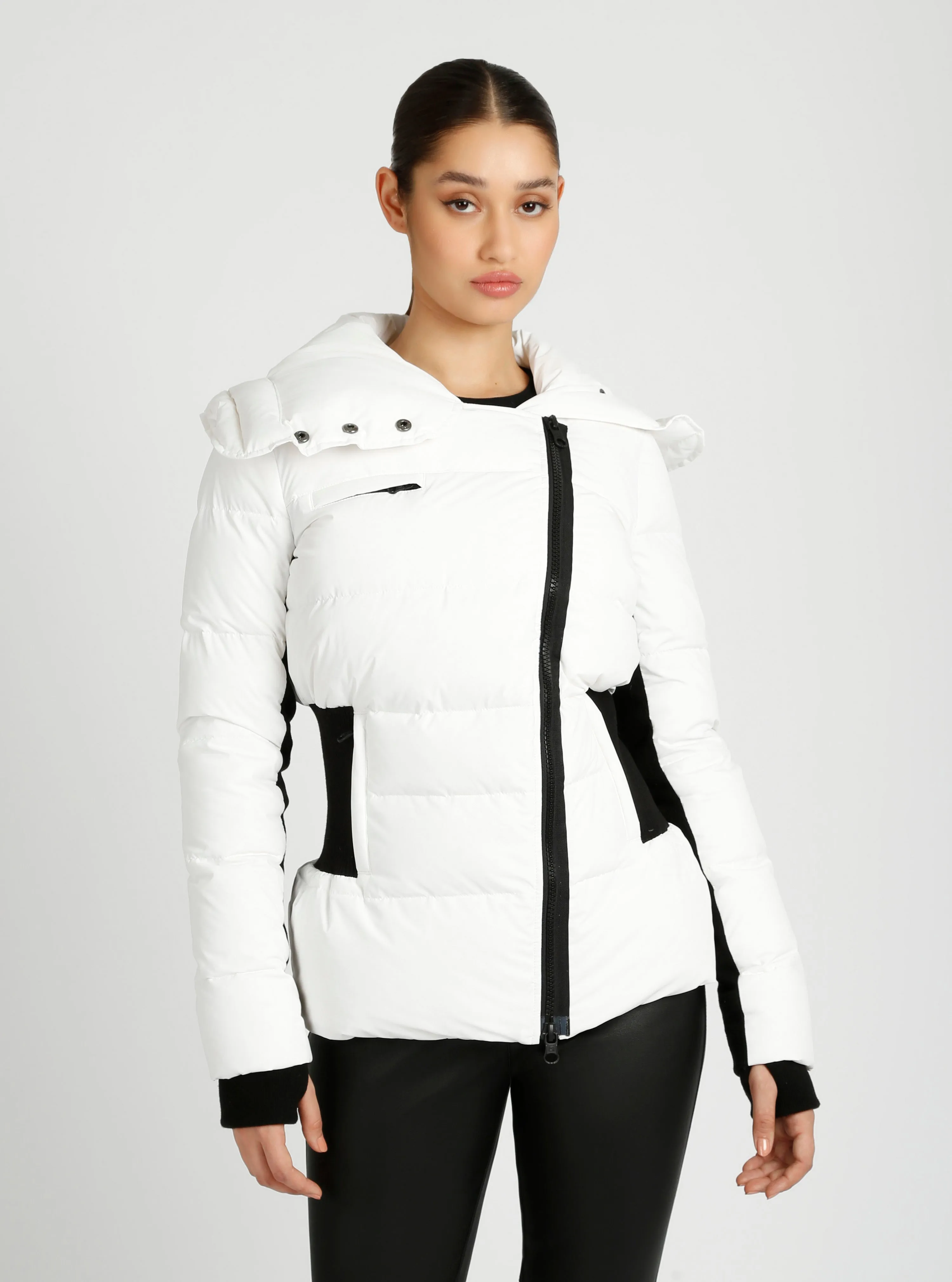 Asymmetrical Mid Puffer Parka