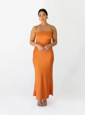 Aurora Maxi Dress- Rust