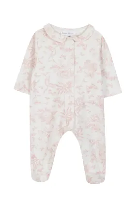 Babygrow - Toile De Jouy Light Pink