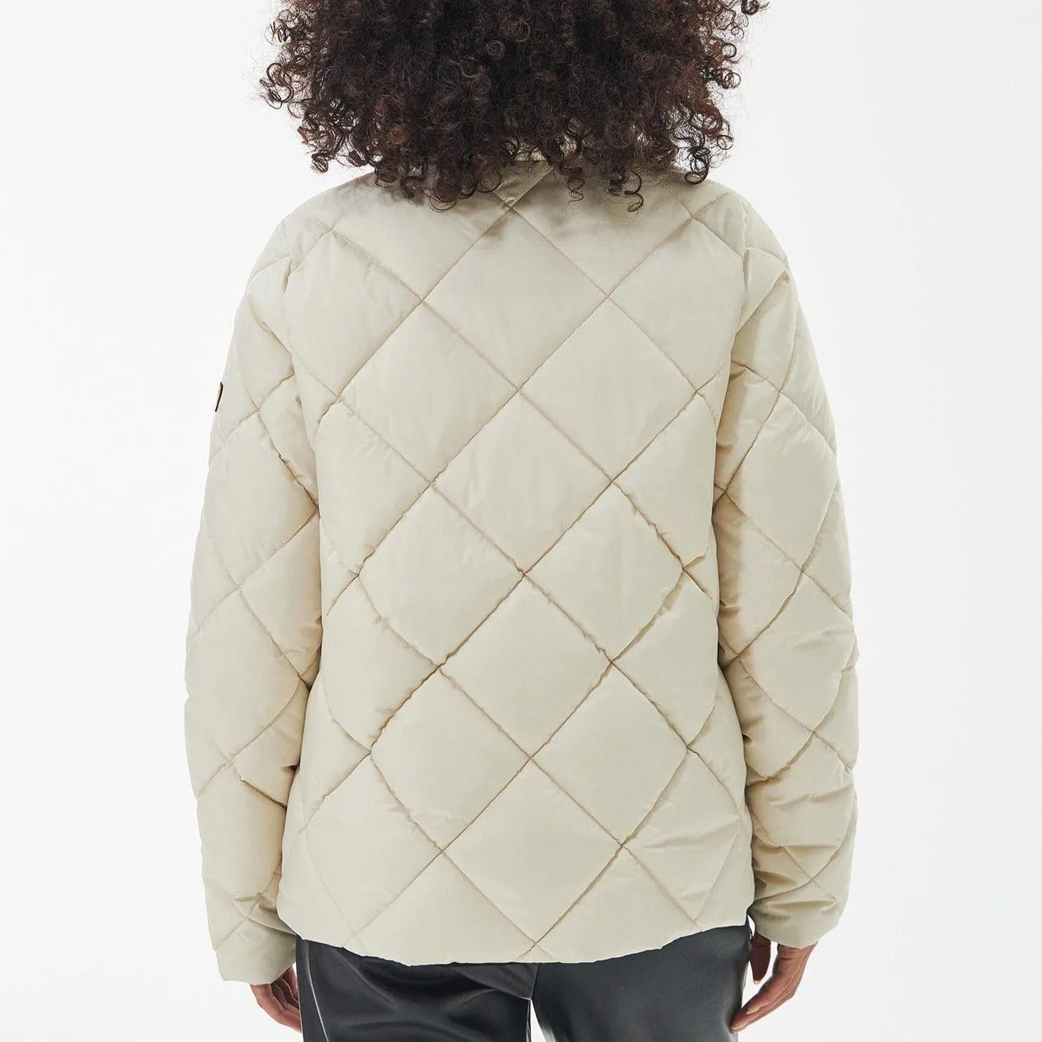 Barbour International Norton Quilted Jacket in Cream