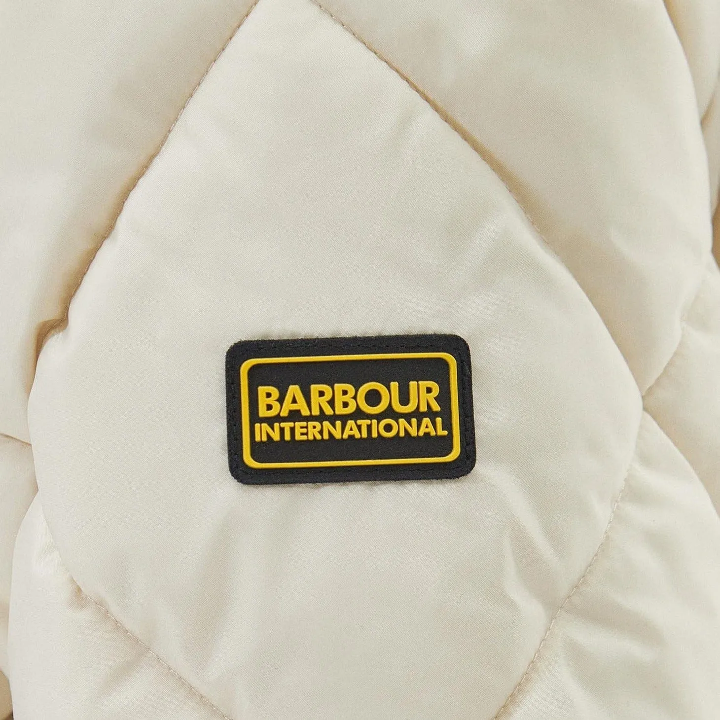 Barbour International Norton Quilted Jacket in Cream