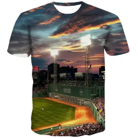 Baseball T-shirt Men Stadium Tshirt Anime Game Tshirts Cool White Tshirts Casual