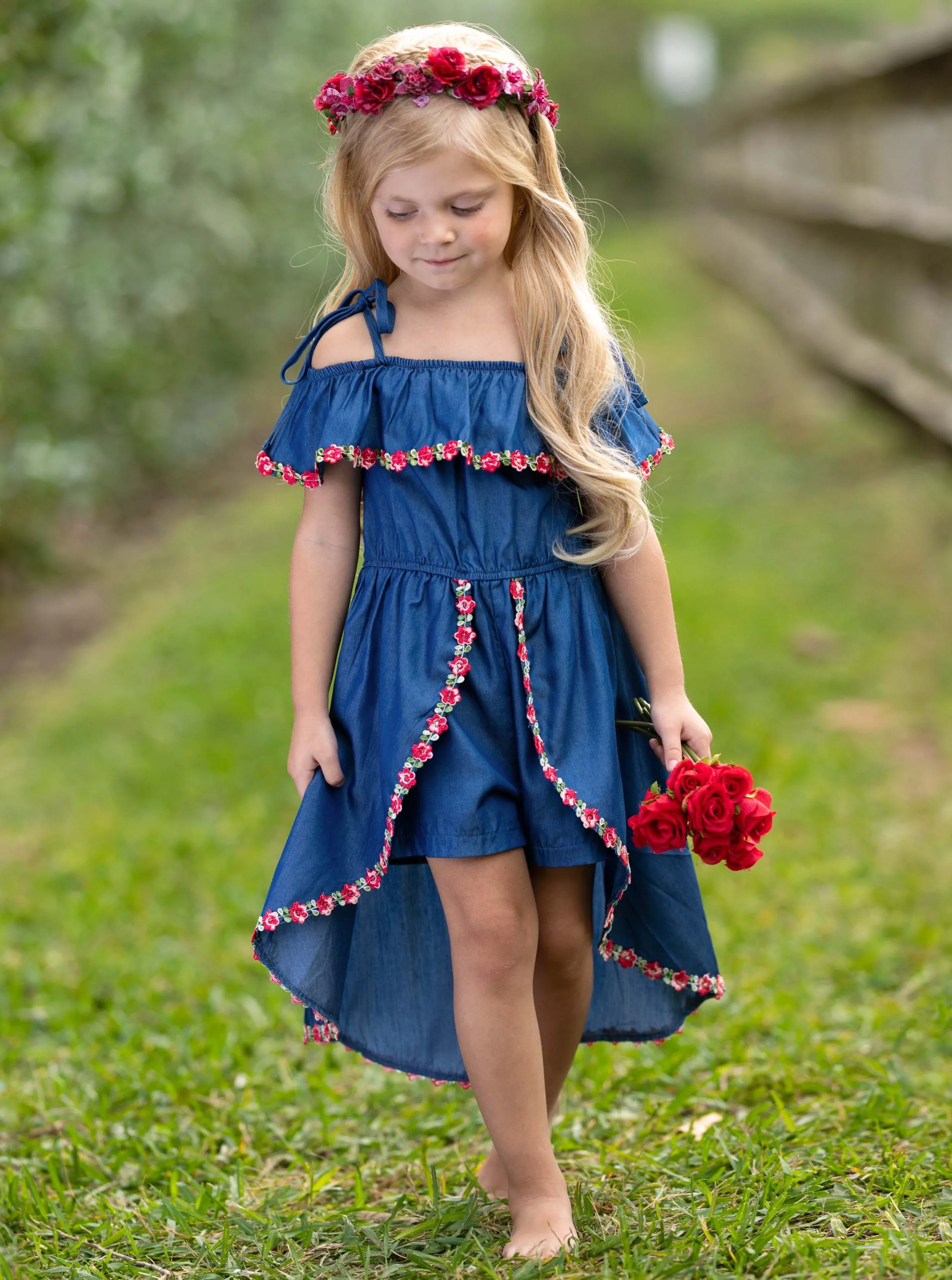 Beautiful and Classic Skirted Romper