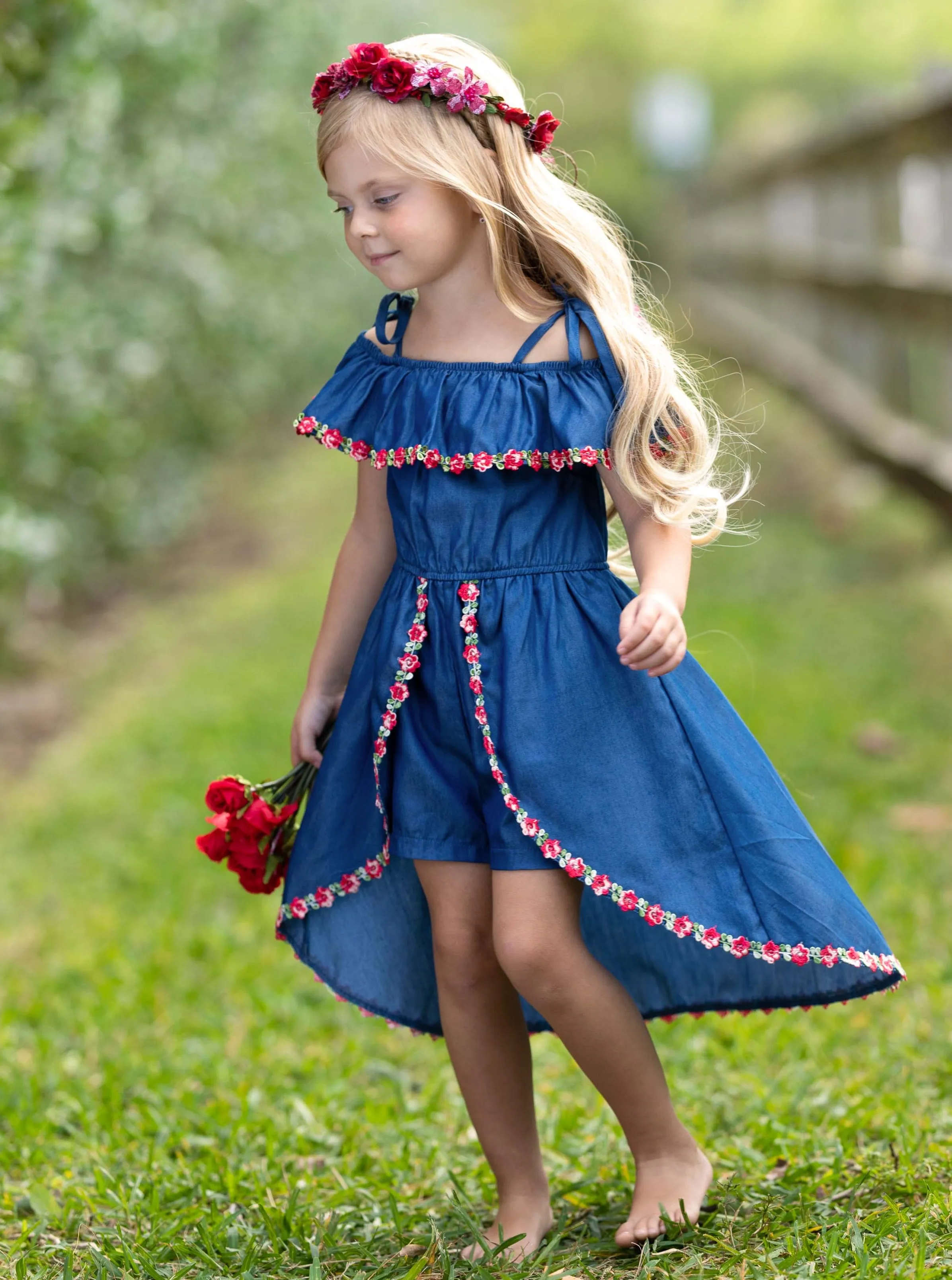 Beautiful and Classic Skirted Romper