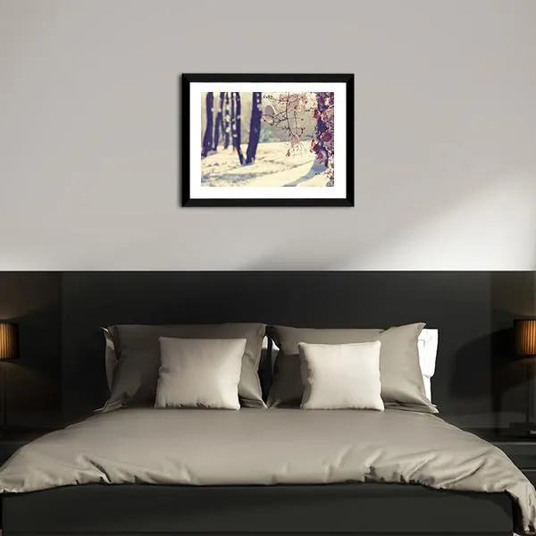 Beautiful Winter Scene Canvas Wall Art