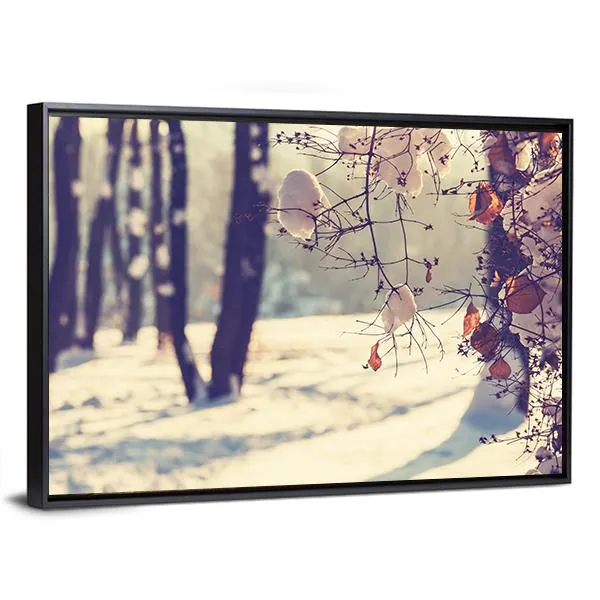 Beautiful Winter Scene Canvas Wall Art