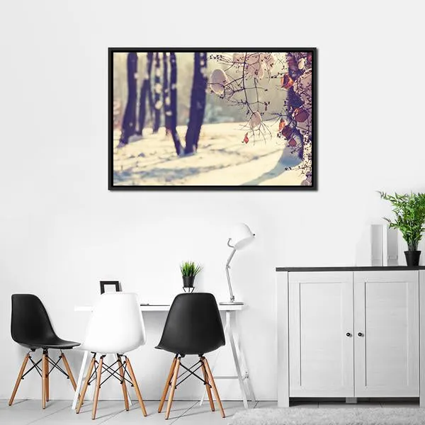 Beautiful Winter Scene Canvas Wall Art