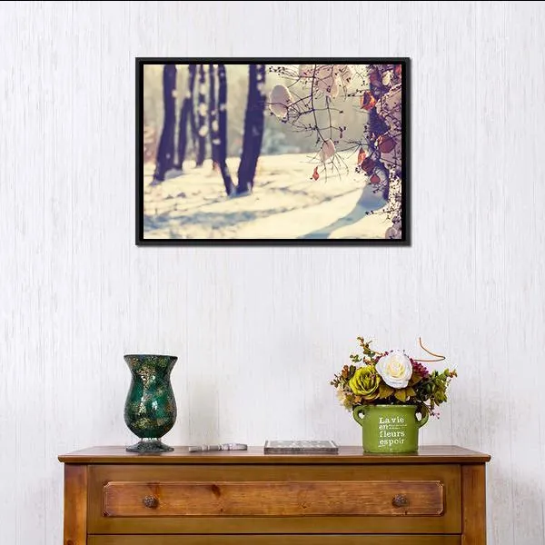 Beautiful Winter Scene Canvas Wall Art