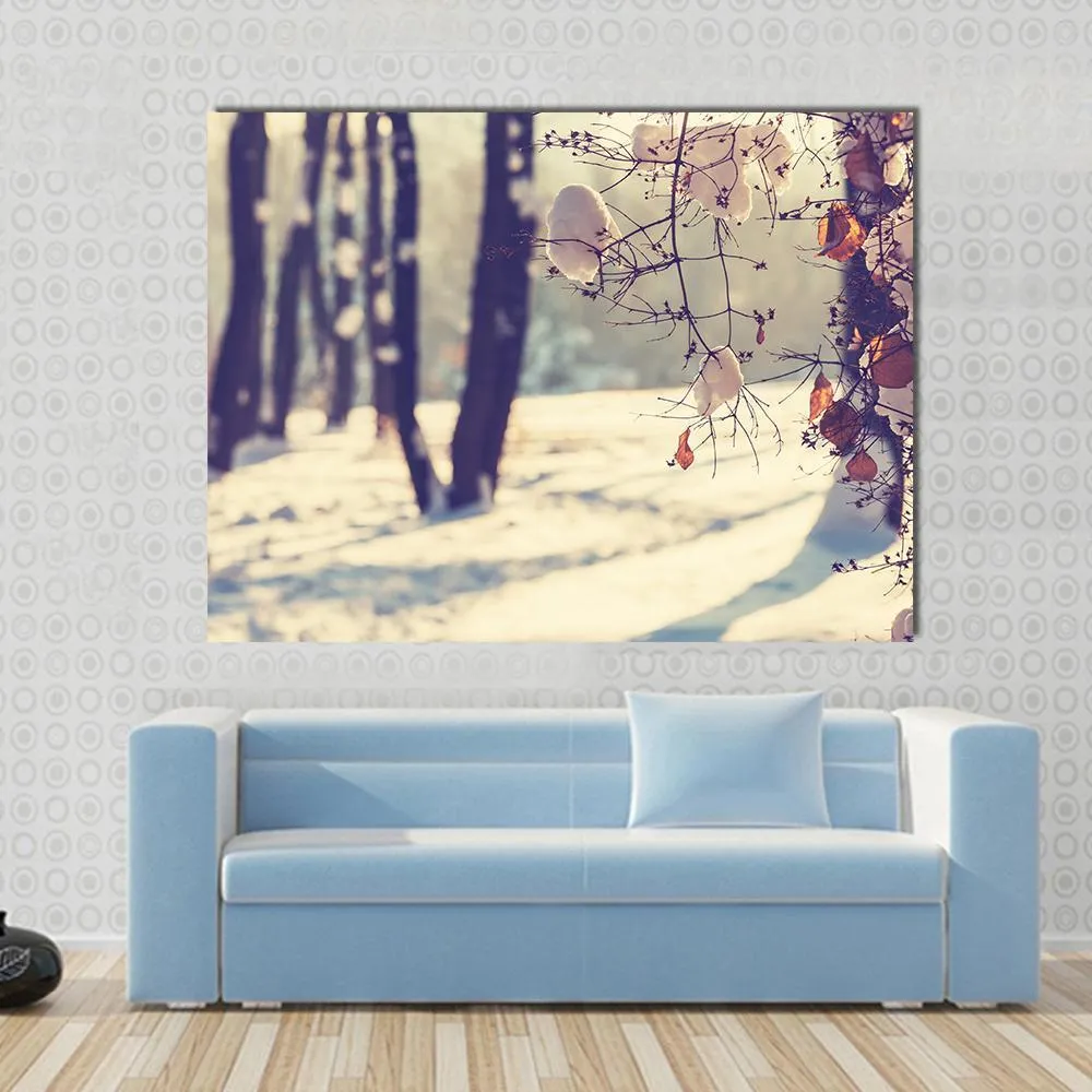 Beautiful Winter Scene Canvas Wall Art