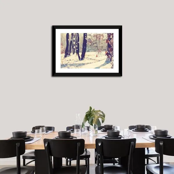 Beautiful Winter Scene Canvas Wall Art