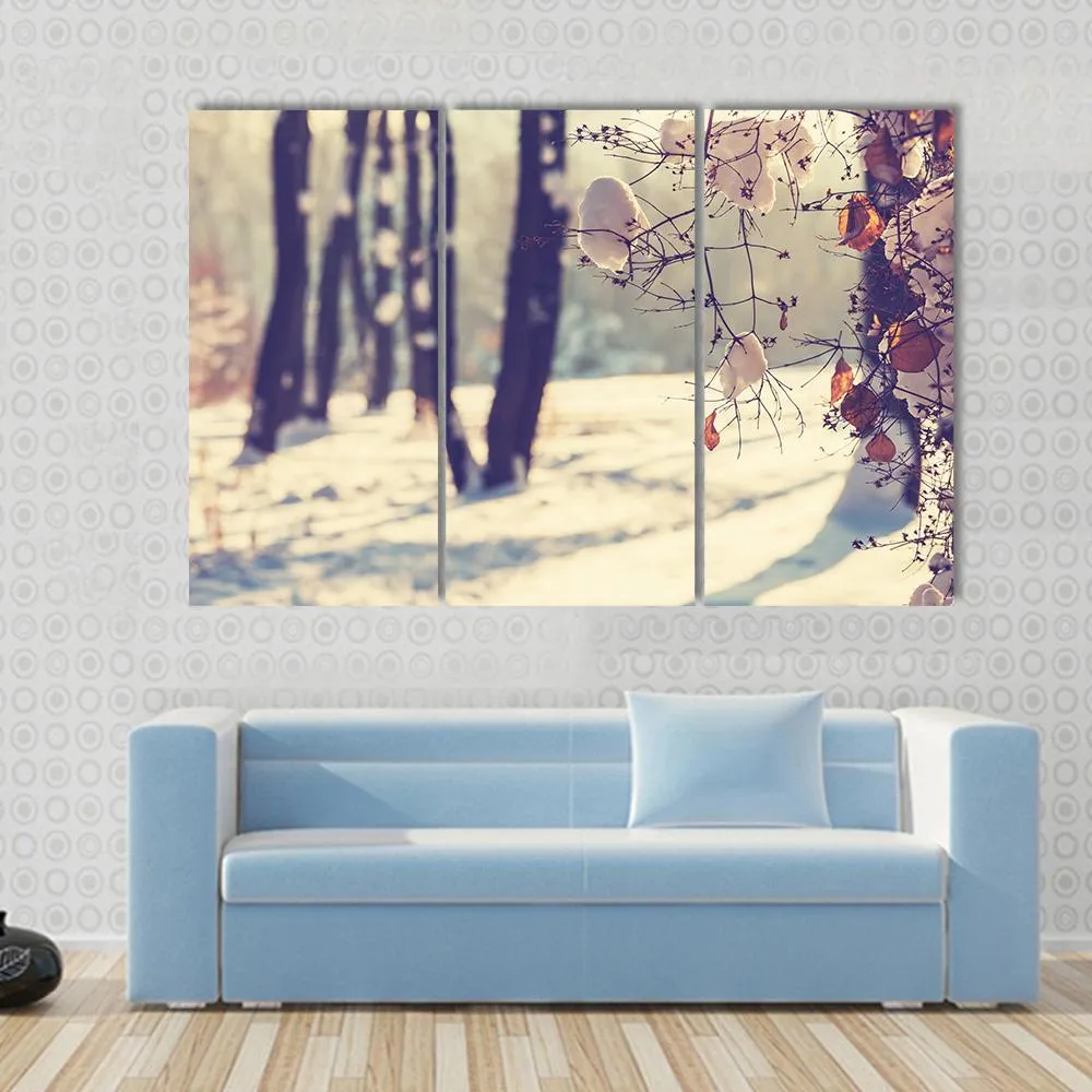 Beautiful Winter Scene Canvas Wall Art