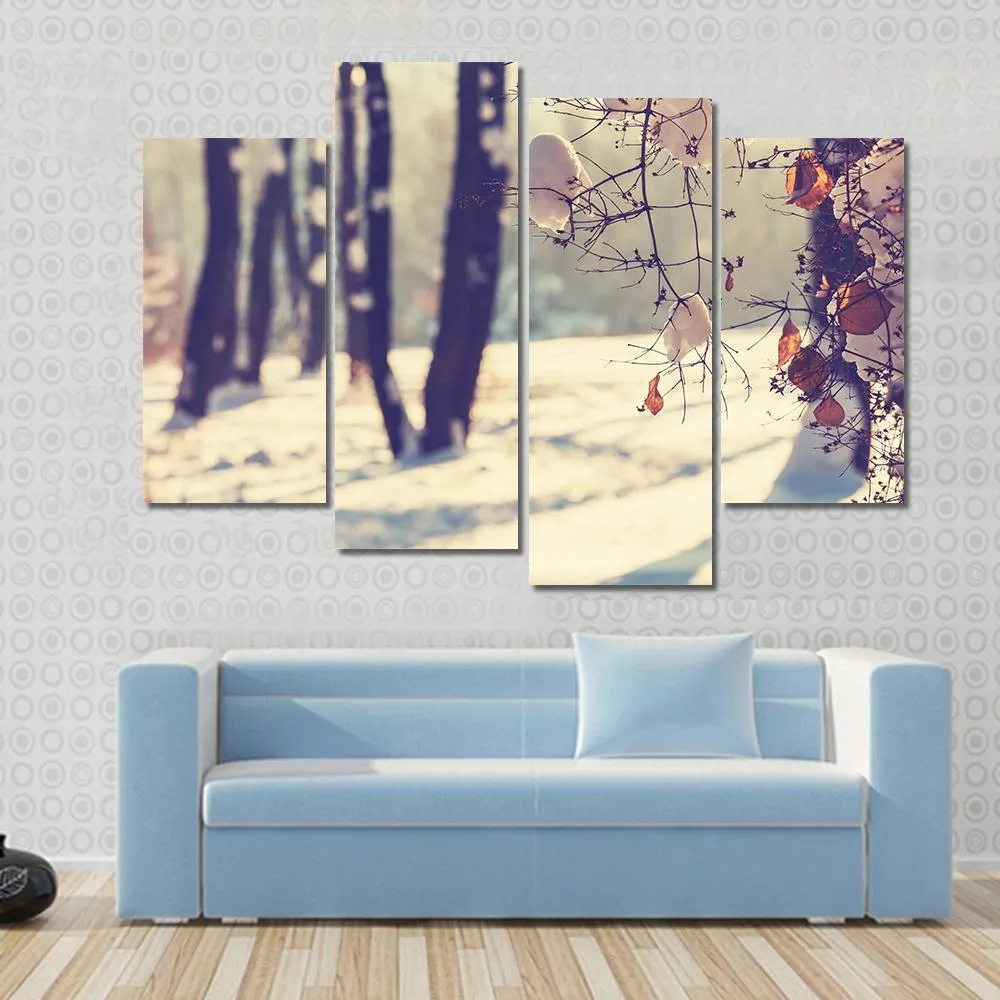 Beautiful Winter Scene Canvas Wall Art