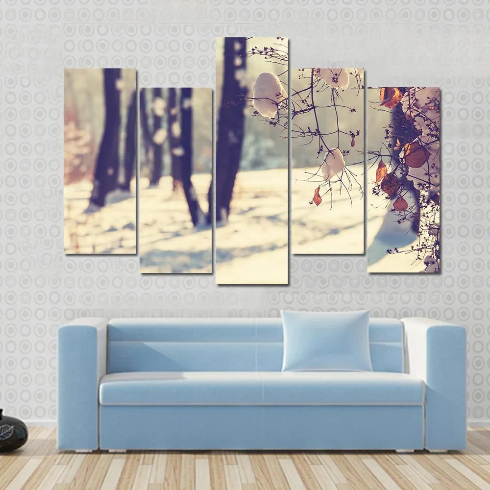 Beautiful Winter Scene Canvas Wall Art