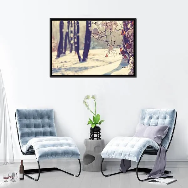 Beautiful Winter Scene Canvas Wall Art