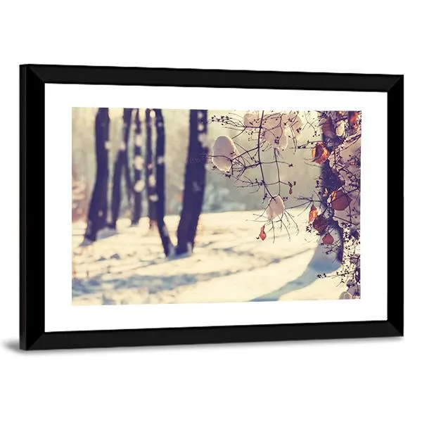 Beautiful Winter Scene Canvas Wall Art