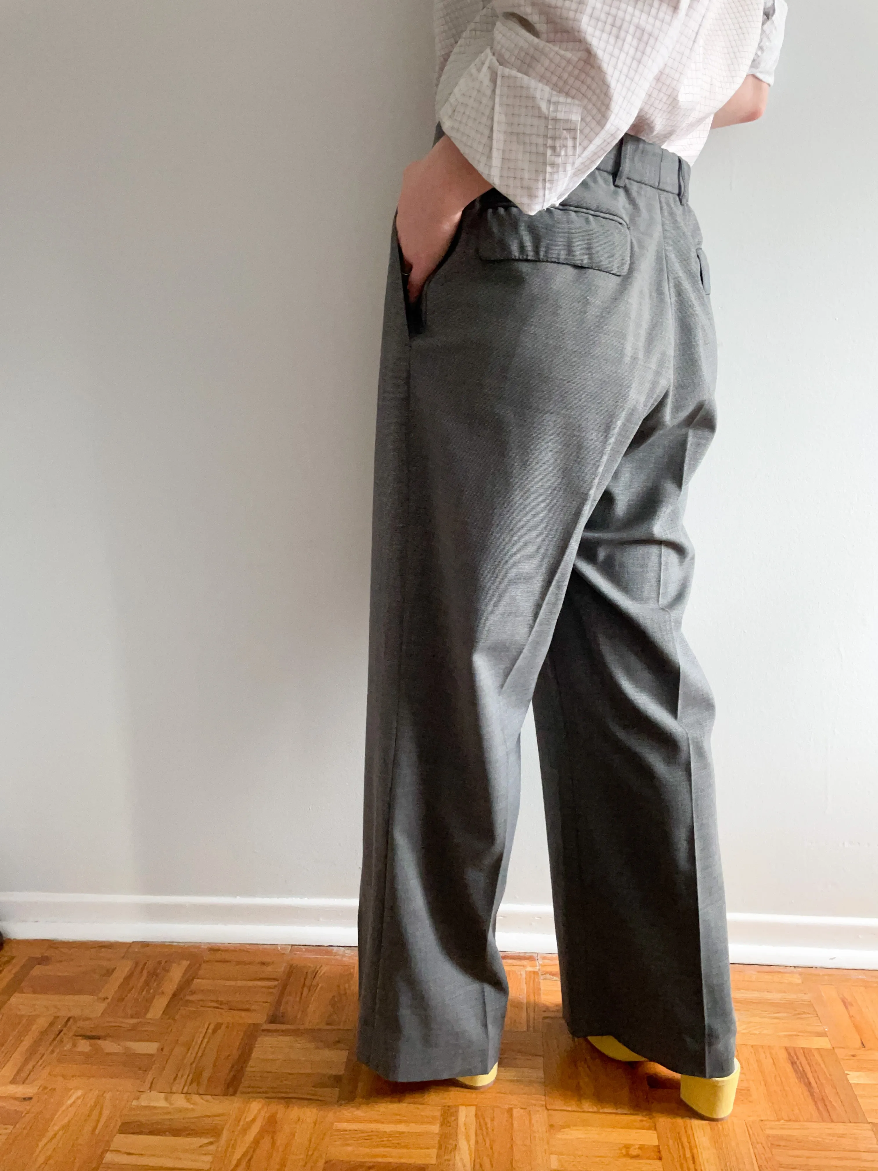 Bertoni Grey Straight Leg Pants- Large