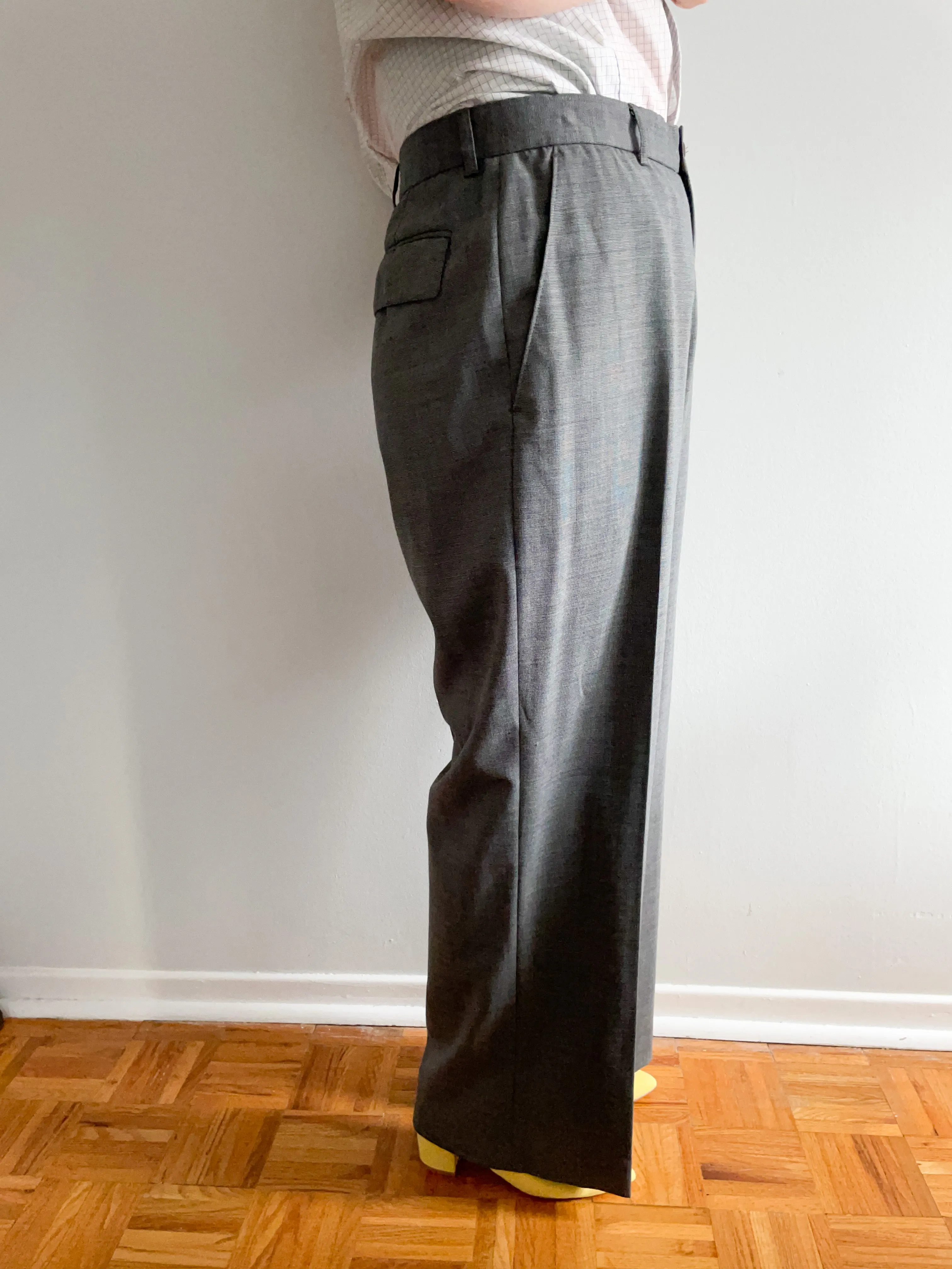 Bertoni Grey Straight Leg Pants- Large