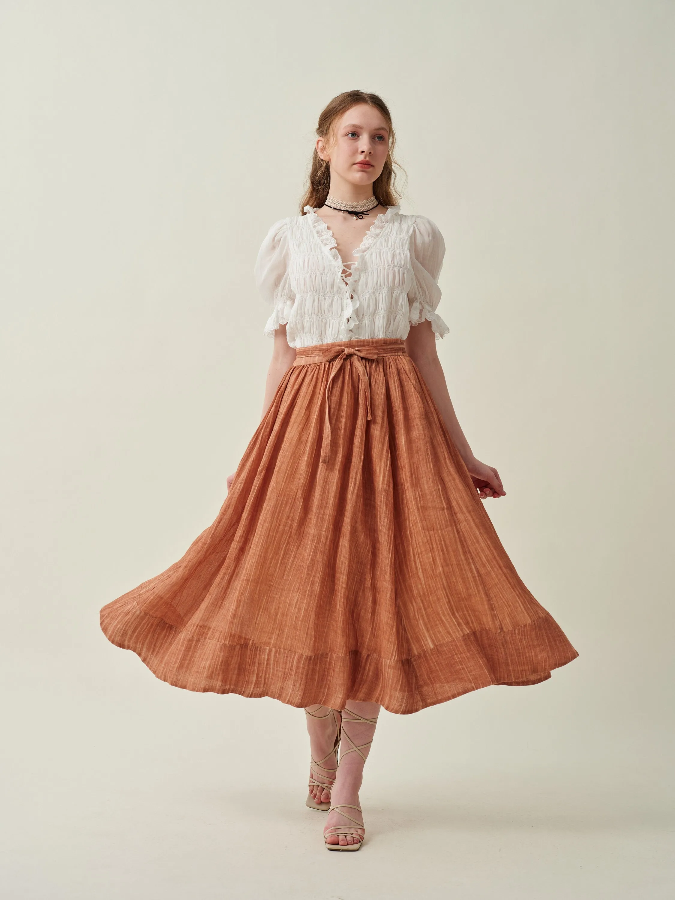 Beth 15 | flowy linen skirt