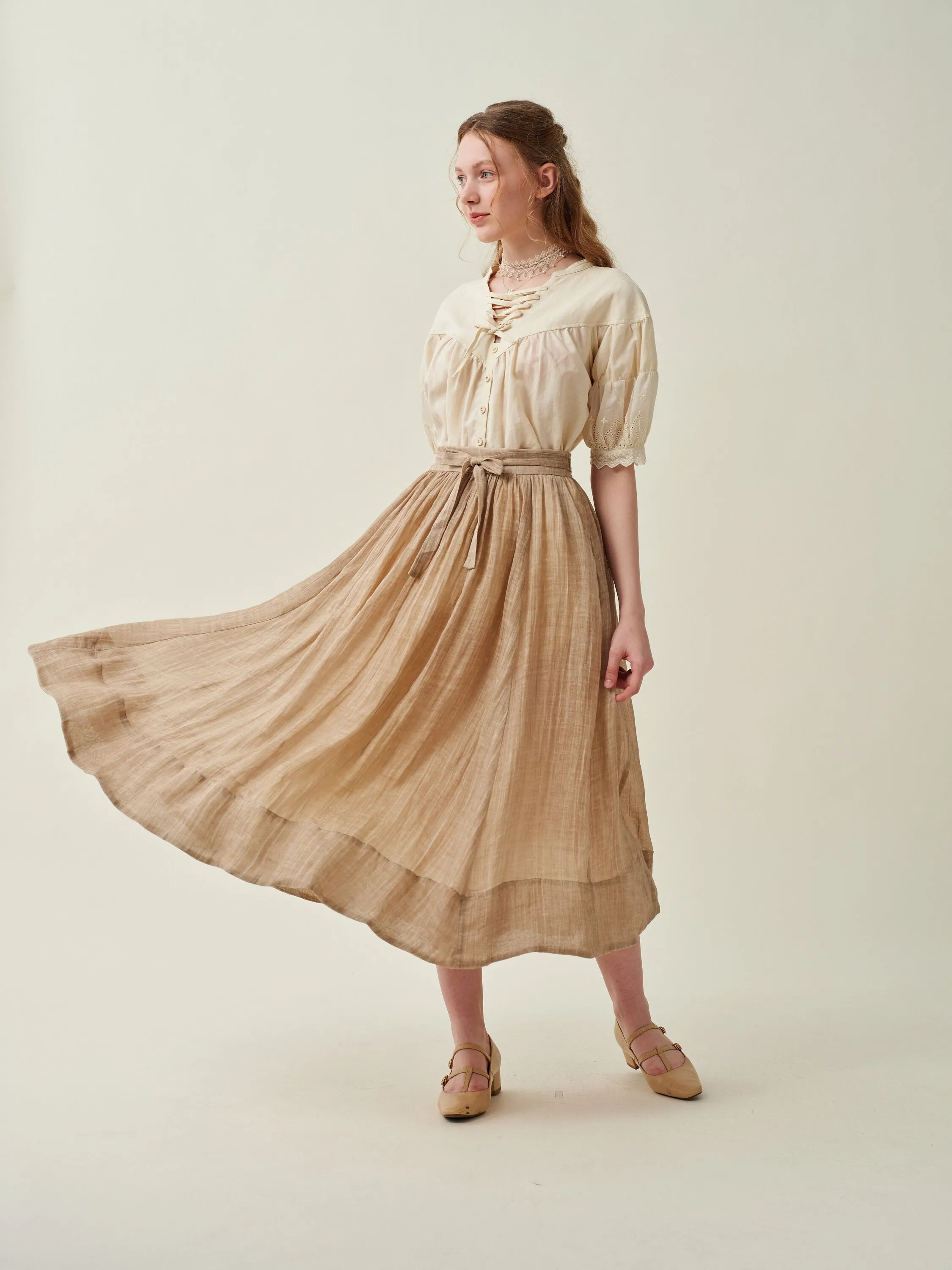 Beth 15 | flowy linen skirt