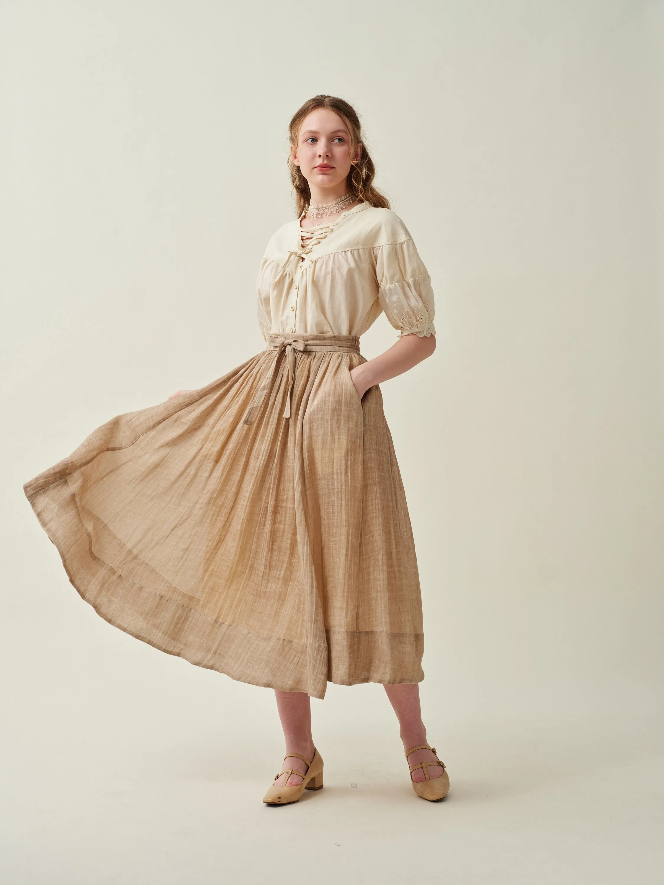 Beth 15 | flowy linen skirt