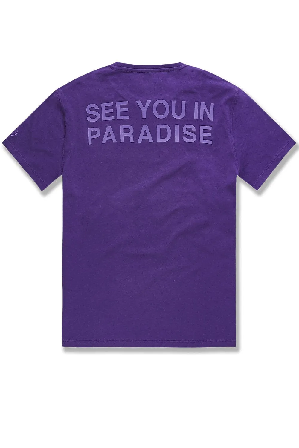 Big Men's Paradise Tonal T-Shirt (Purple)