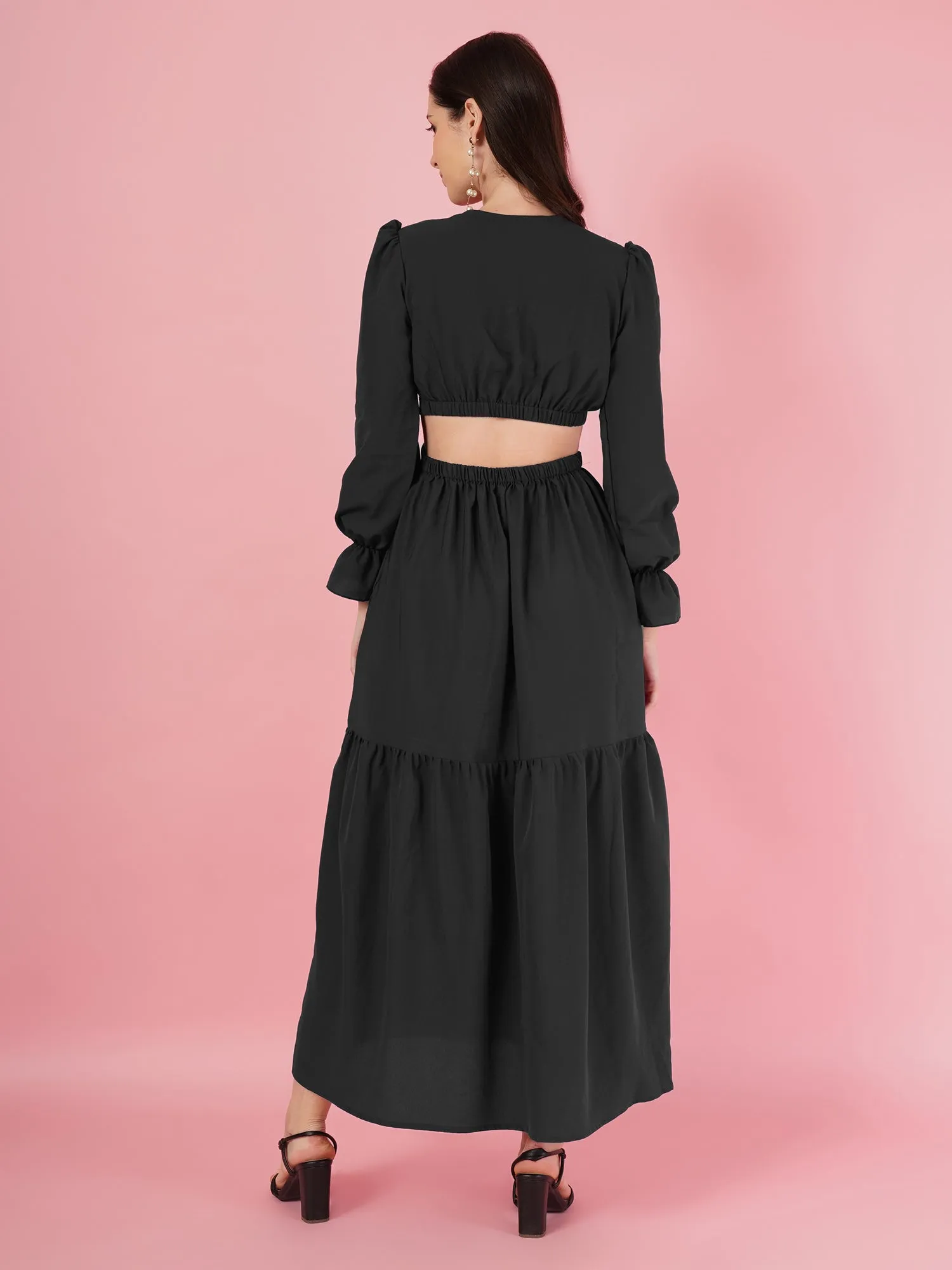 Black A-Line Maxi Dress