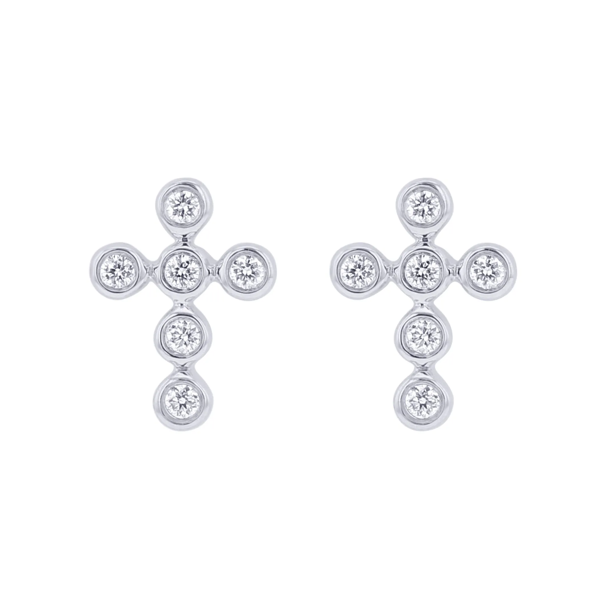 Blessed Cross Diamond Earrings