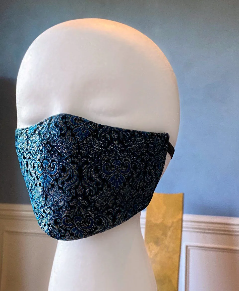 Brocade face cover/cloths face mask, cotton inside. Made to order