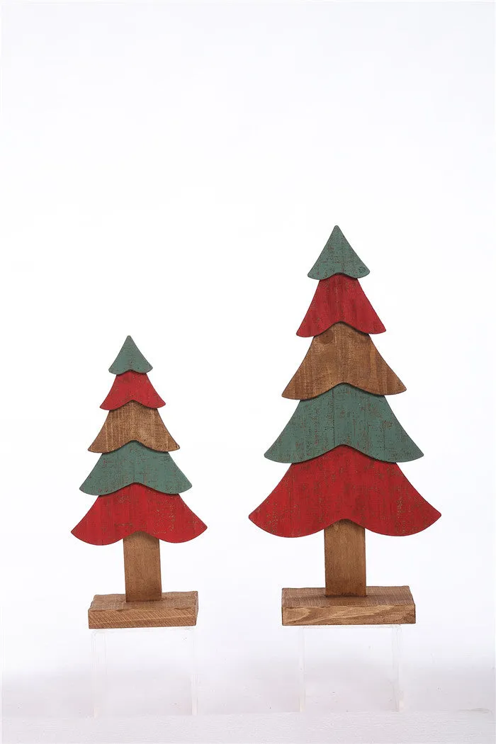 C24402  SMALL WOOD MULTI LAYER TREE BASE