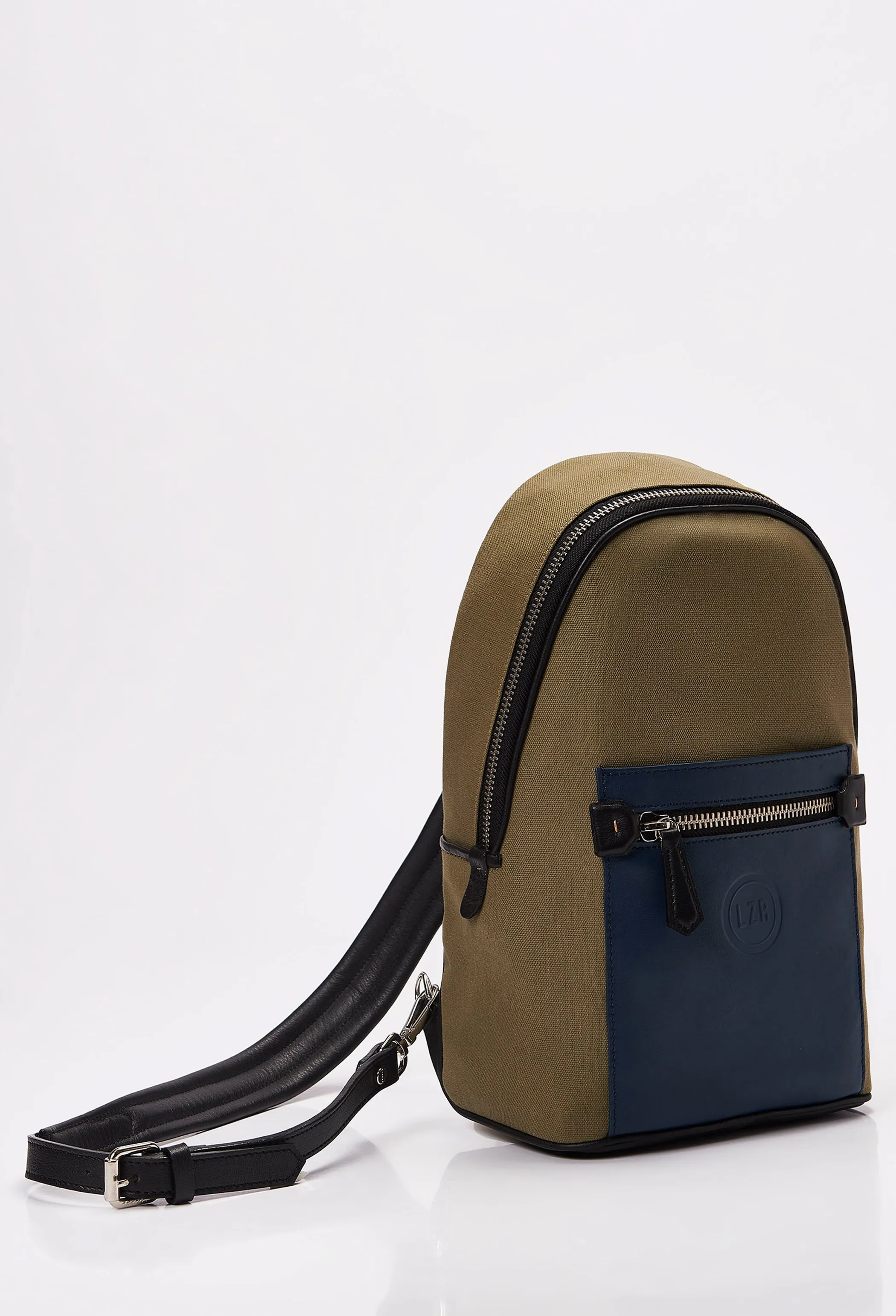 Canvas & Leather Sling Bag