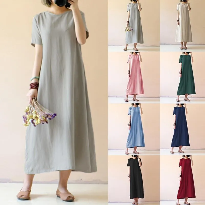 Casual Cotton Linen Dress