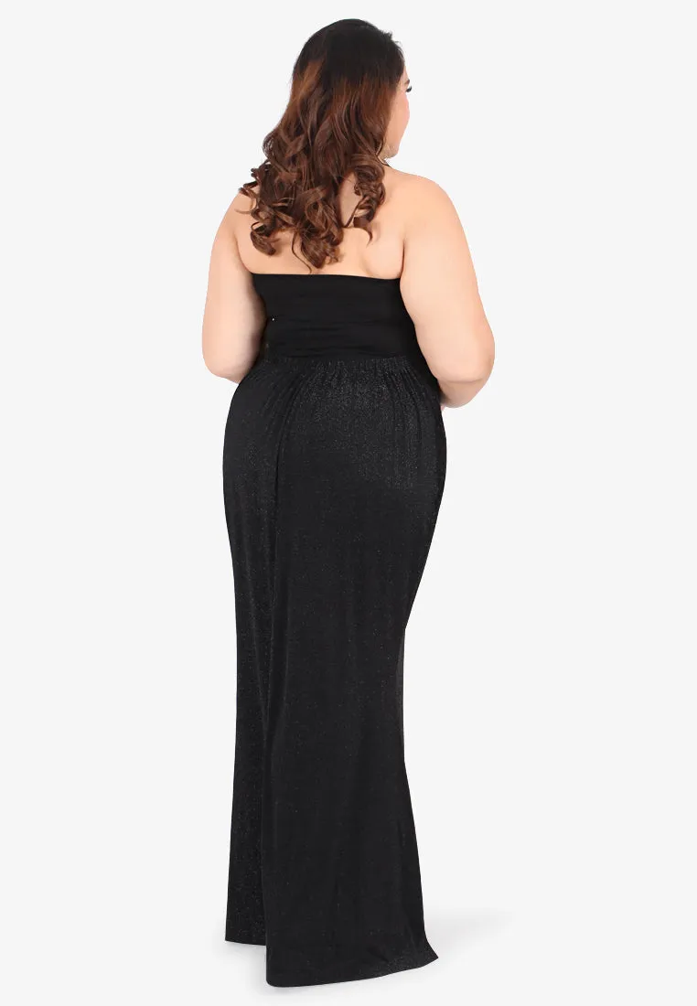 Crawford Glamorous Bareback Evening Dress - Black