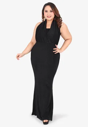 Crawford Glamorous Bareback Evening Dress - Black