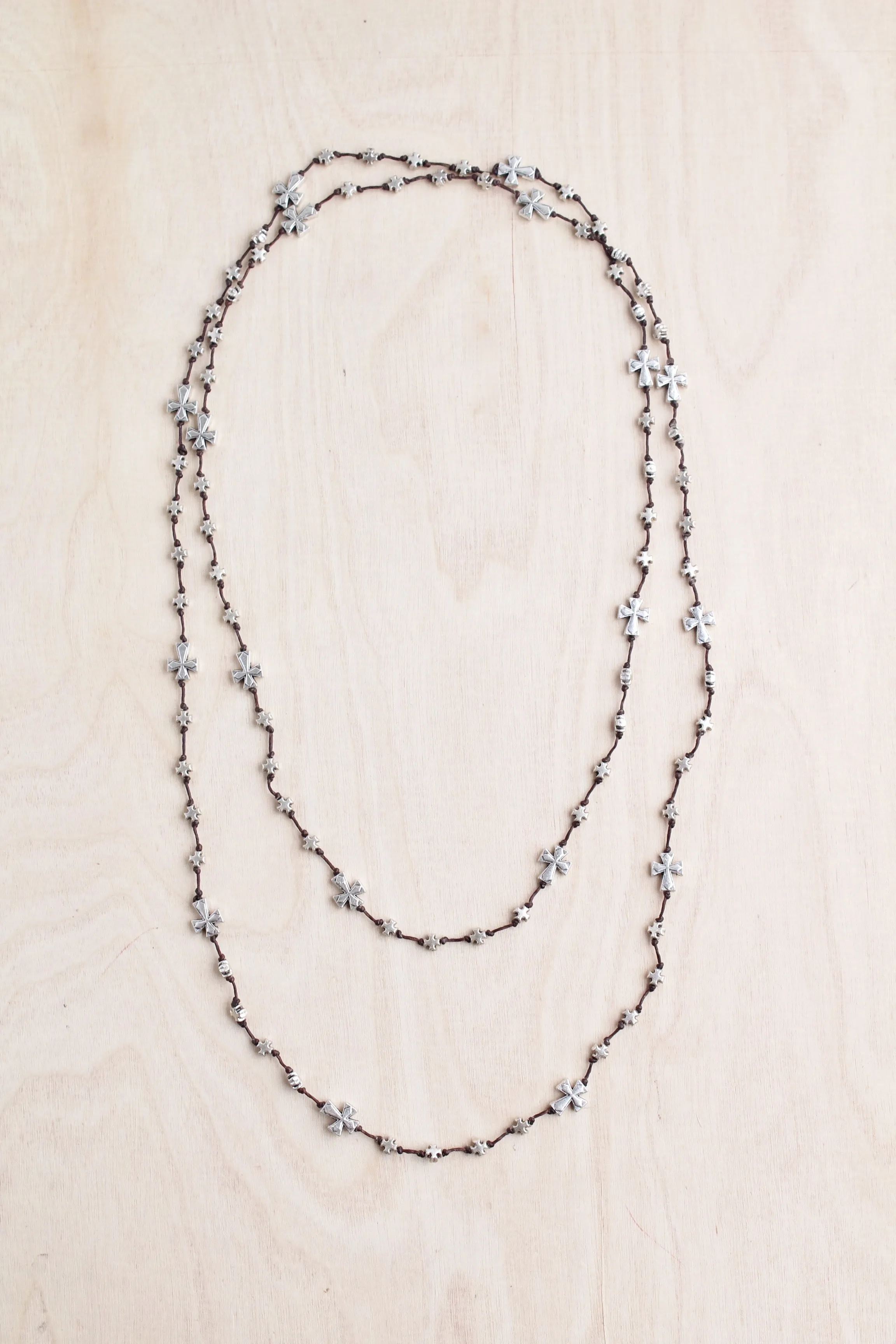 Cross Alloy Layer Necklace