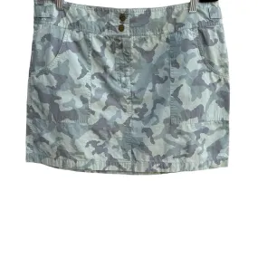 Daisy Fuentes Camo Print Womens Front Pockets Adjustable Waist Mini Skirt 14