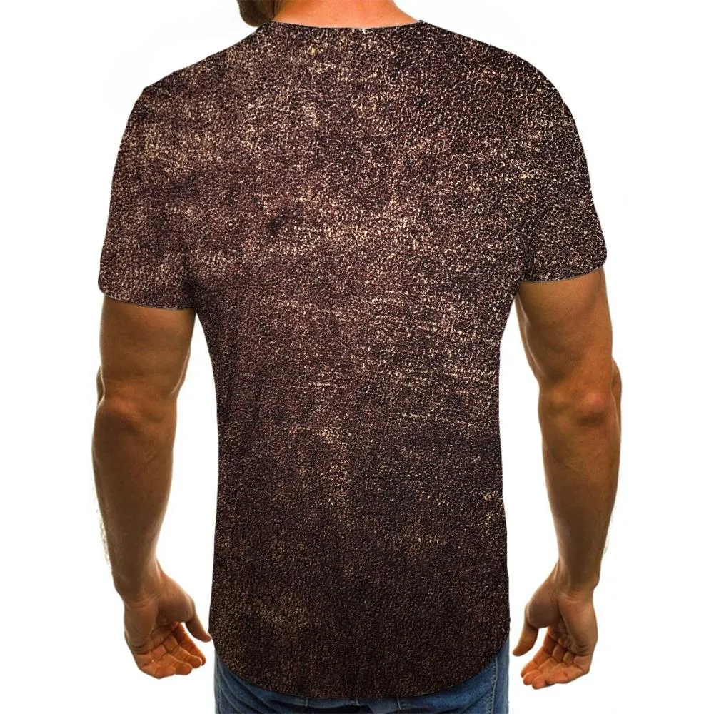 dark red texture shirts special texture Hip hop tshirt 3D Cool different men art costume